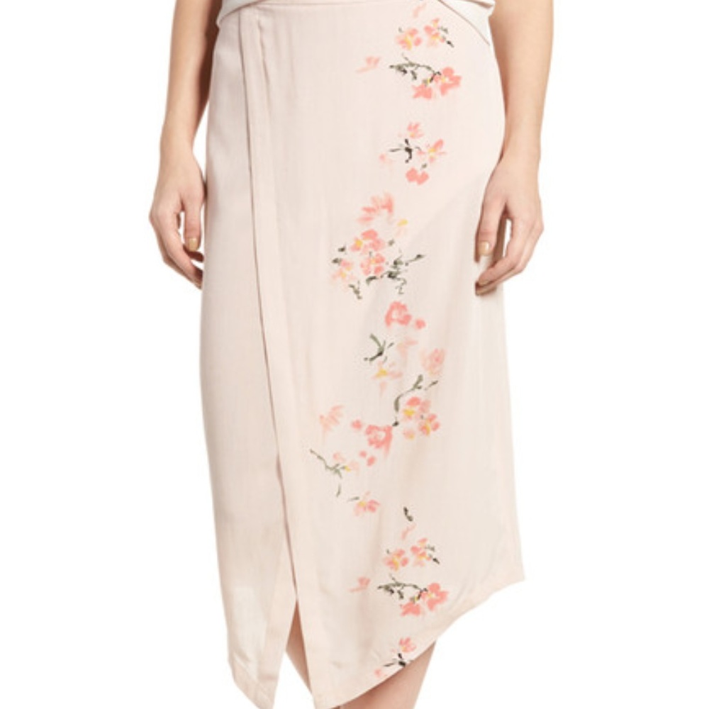 HINGE WRAP FRONT MIDI SKIRT